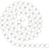 Link chain rings embossed Silver