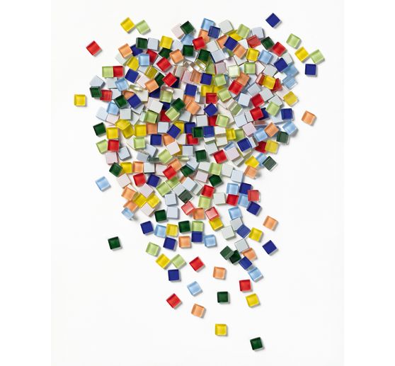 Glass mosaic stones mix, assorted colours