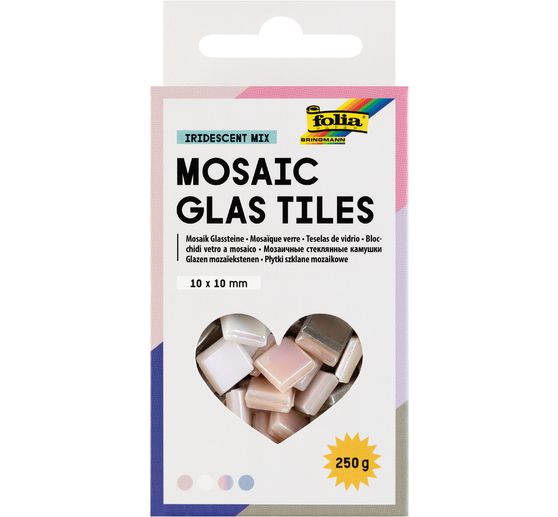 Glass mosaic stones mix, assorted colours
