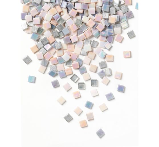 Glass mosaic stones mix, assorted colours