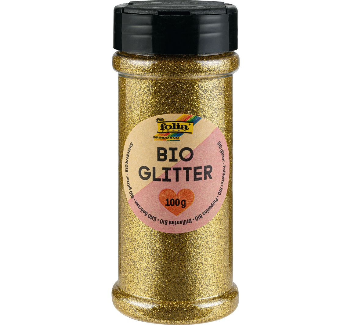 Bio glitter, 100g - Goud