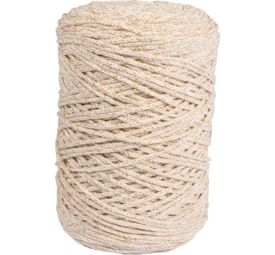Gerecycled garen met gouddraad, Ø 2mm