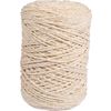 Gerecycled garen met gouddraad, Ø 2mm Ivoorkleurig
