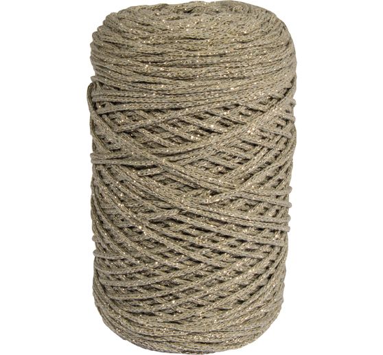 Gerecycled garen met gouddraad, Ø 2mm