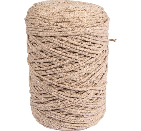 Gerecycled garen met gouddraad, Ø 2mm
