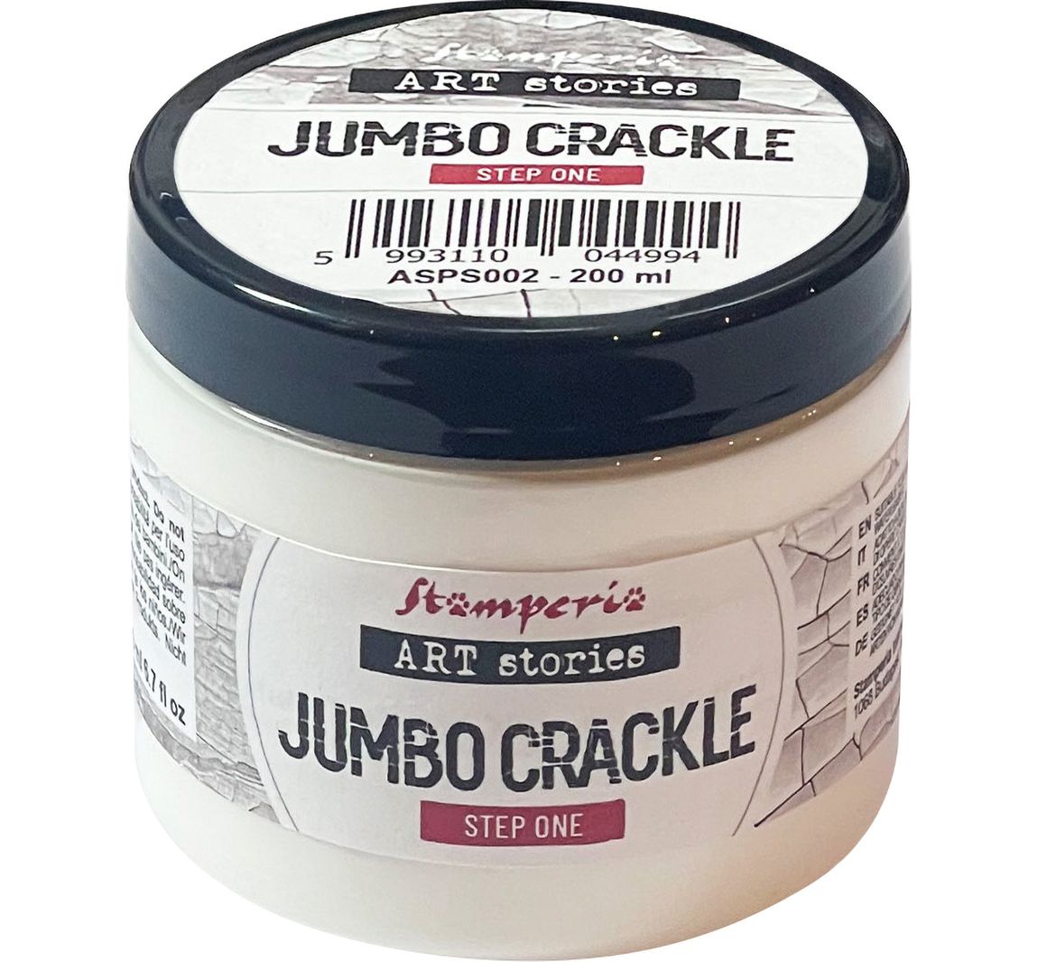 Stamperia Jumbo Crackle transparant - Step 1