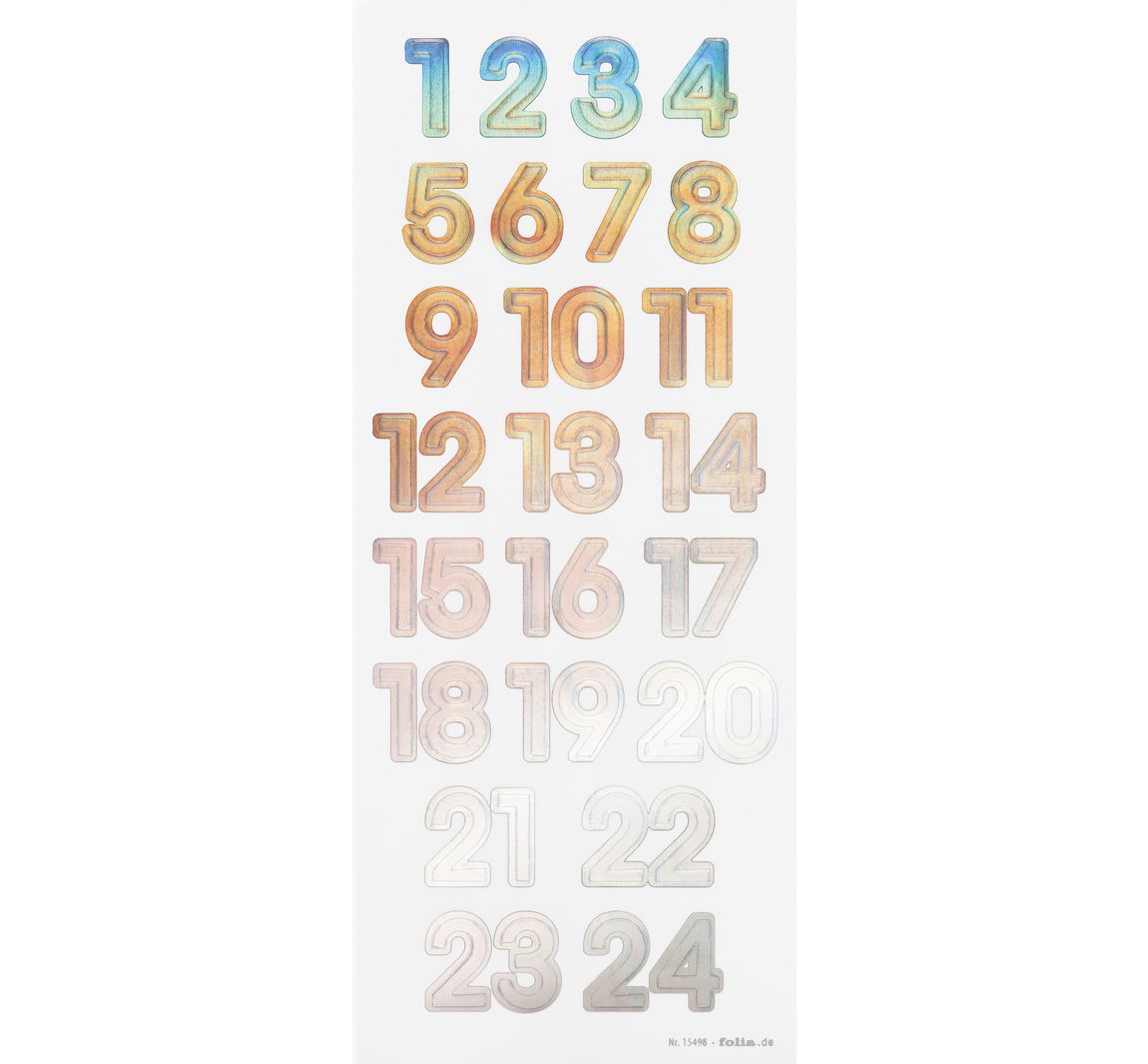 Adventkalender nummers - Iriserend