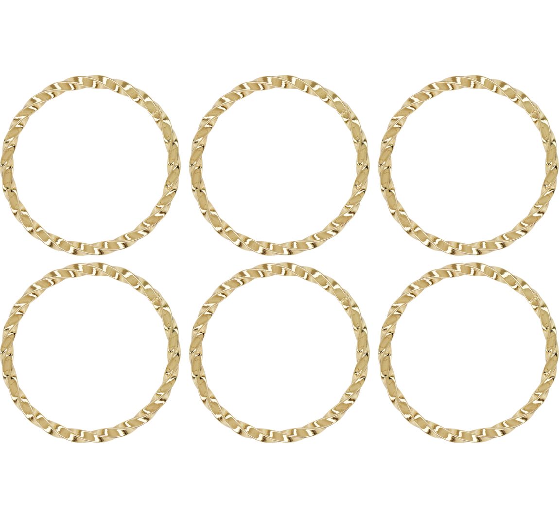 Metalen ring gedraaide - Goud