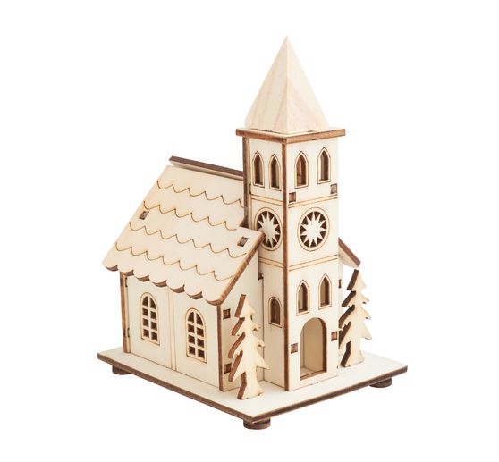 VBS Houten bouwpakket "Kerk" incl. LED