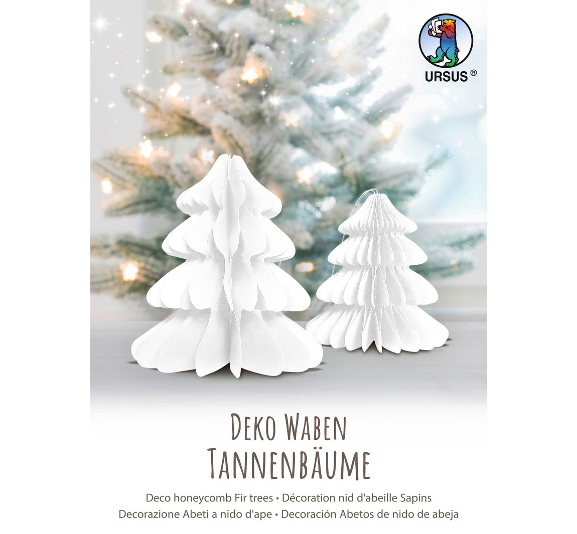 Honingraat kerstboomset - Wit