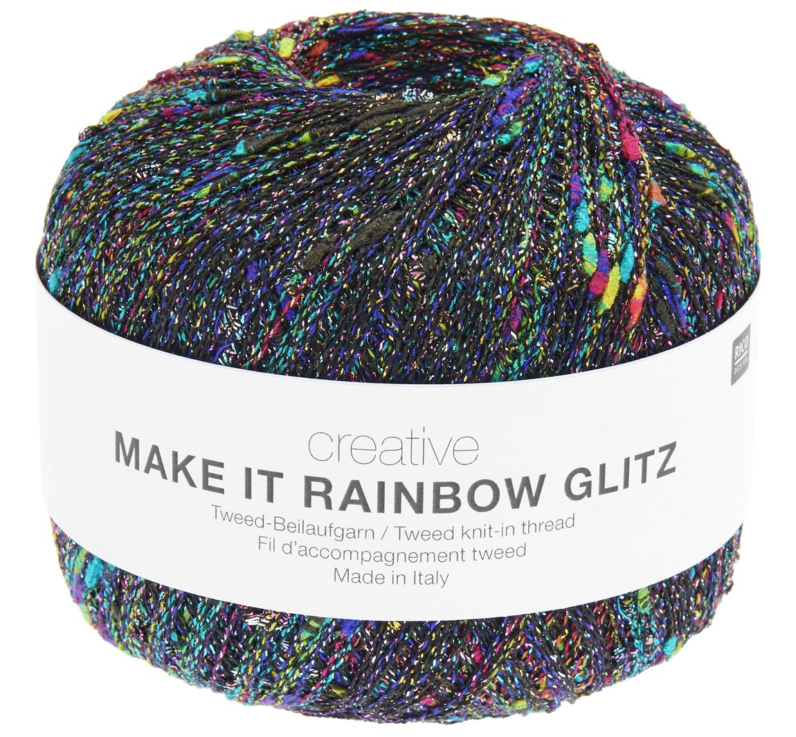 Rico Design Creative "Make It Rainbow Glitz" - Zwart
