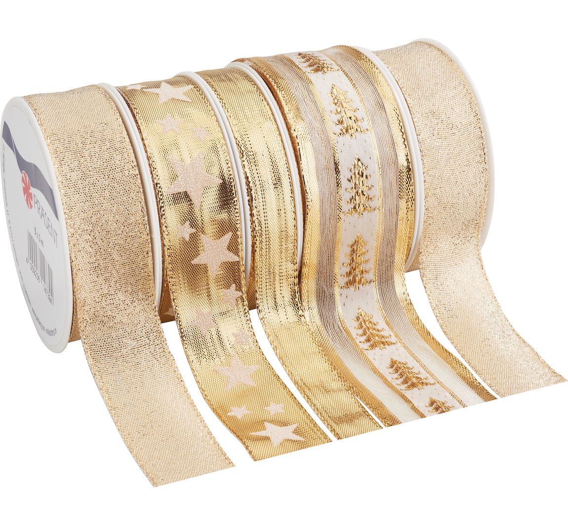 Cadeau lint "Kerstmis" - Goud
