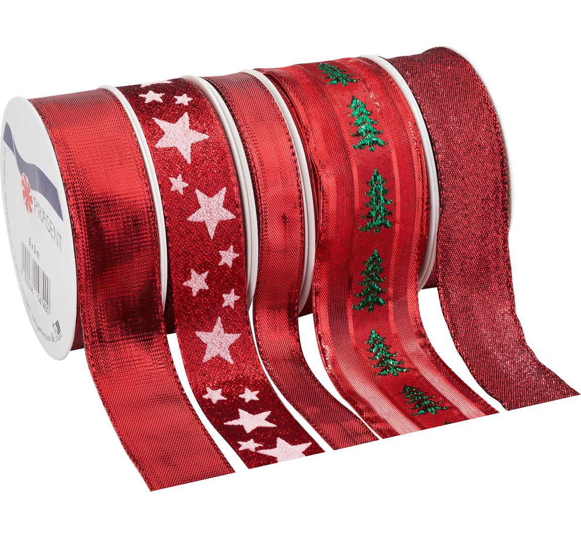 Cadeau lint "Kerstmis" - Rood