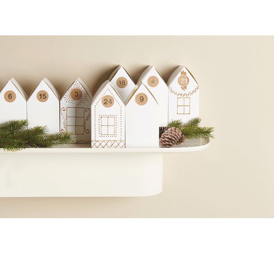 Advent calendar cardboard houses