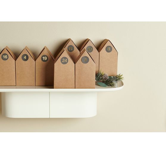Advent calendar cardboard houses