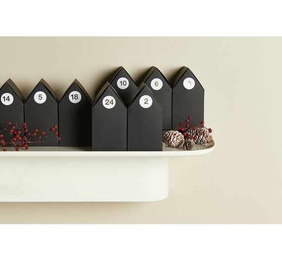 Advent calendar cardboard houses