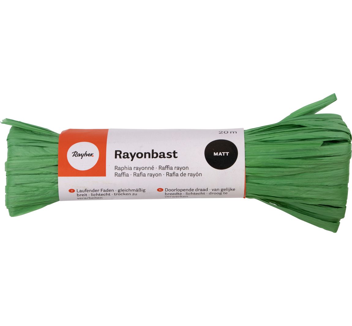 Rayonbast, mat - Groen