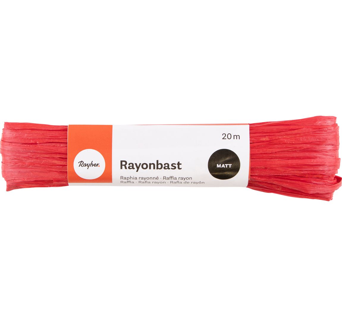 Rayonbast, mat - Rood