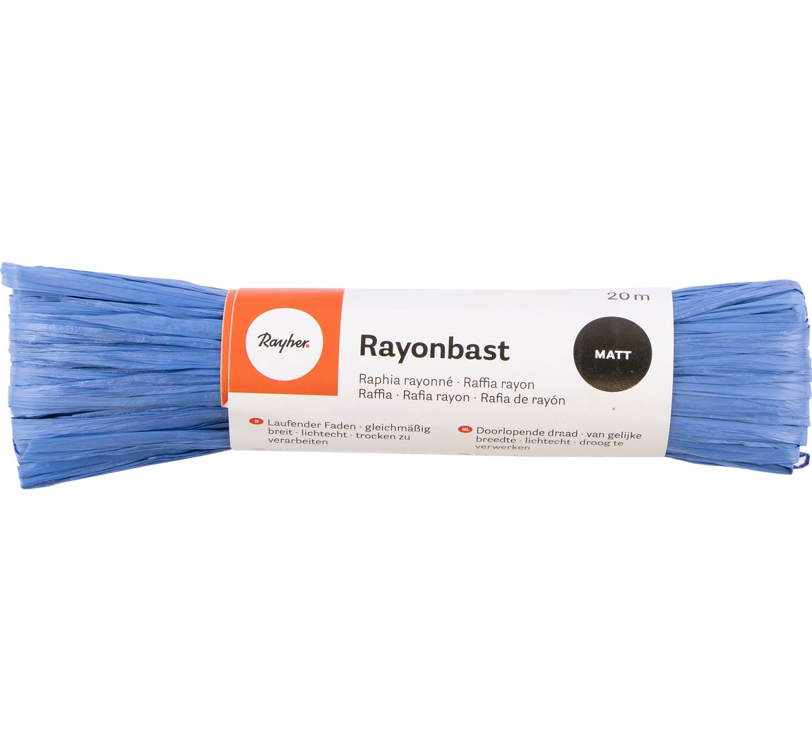 Rayonbast, mat - Blauw