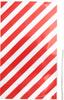 Bottom gusset bag "Red stripes" with sealing strip