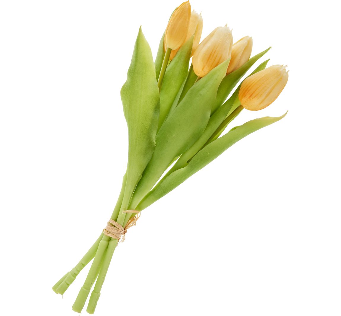 Tulpen bos met 3 bloemen en 2 knoppen - Light Yellow
