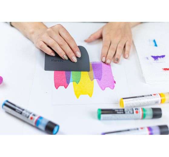 Marabu Acryl Color Squeegee Art Set