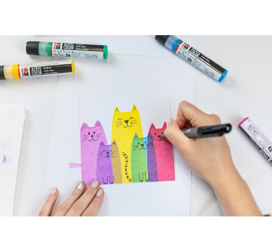 Marabu Acryl Color Squeegee Art Set