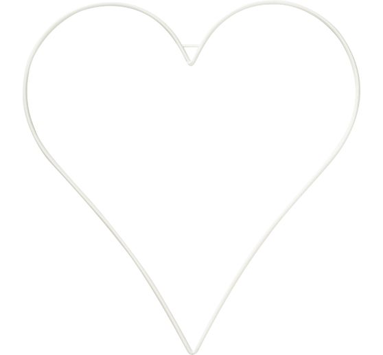 Metalen hart, wit