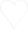 Metalen hart, wit