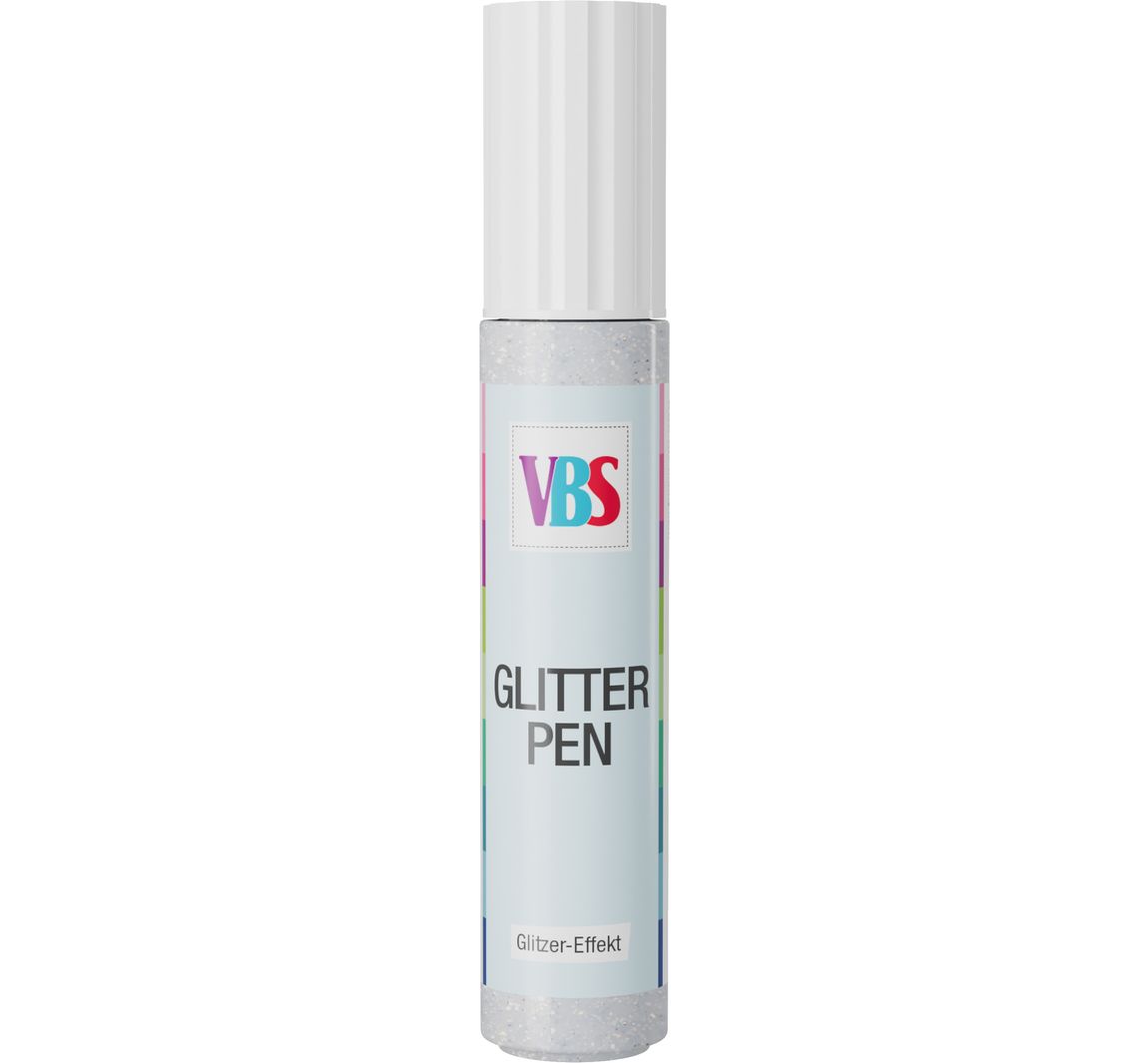 VBS Glitter Pen, 30 ml - Zilver