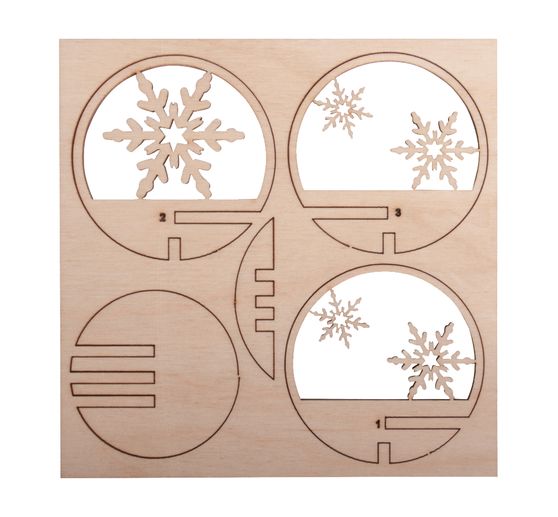 Wooden stick motif "Snowflake