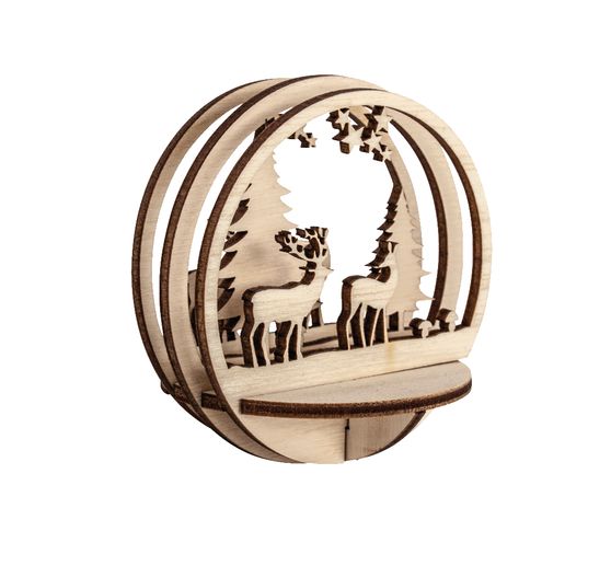 Houten stok motief "Rendier