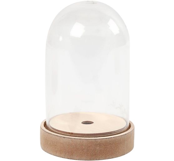 Plastic bell on base, illuminated