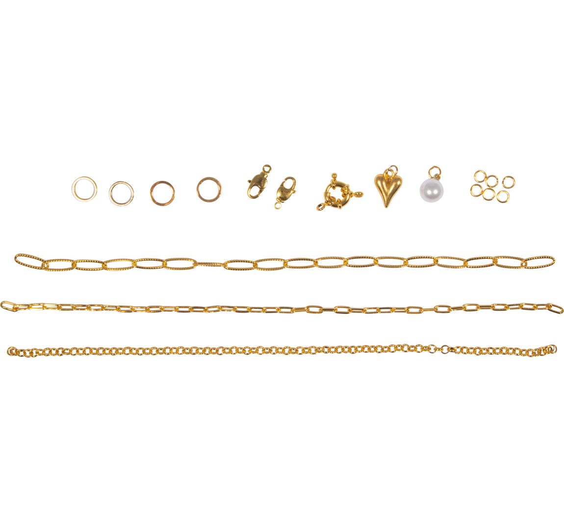 Knutselset "Armbanden Click & Match" - Goud