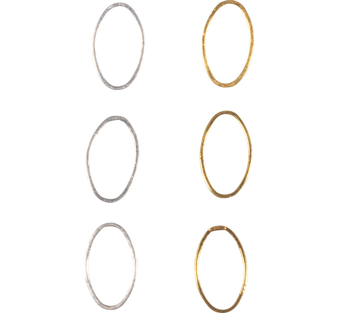 Decoratieve elementen, zilver/goud - Ovale