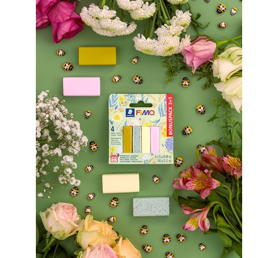 FIMO soft Materiaalpakket "Pastell and Botanical", 4 kleuren