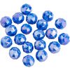 Glass cut beads round, 6 mm Rich blue AB