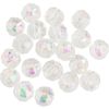Glass cut beads round, 6 mm Crystal AB
