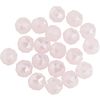 Glass cut beads round, 6 mm Rich light pink AB