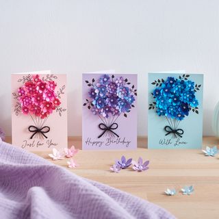 Karte mit Blumenbouquet