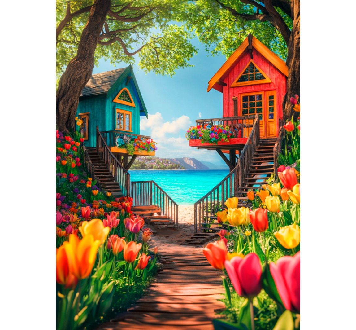 Diamond Painting Set, 30 x 40 cm - Buurt