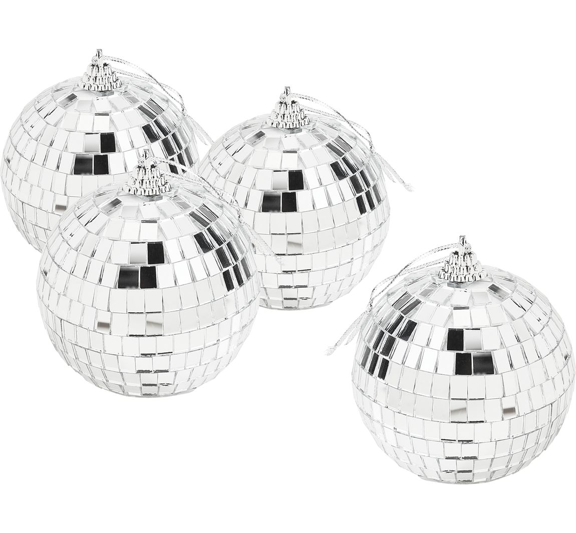 Hangdecoratie “Discobal” - 8 cm, 4 stuks
