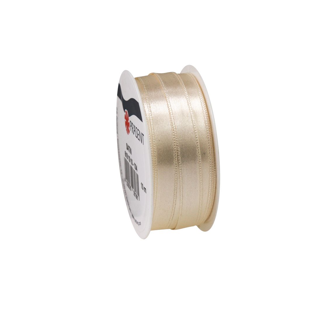 Satijnen lint, 10 mm - Créme