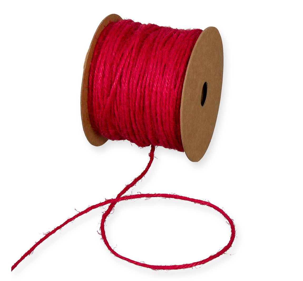 Jute koord "Basis" - Rood