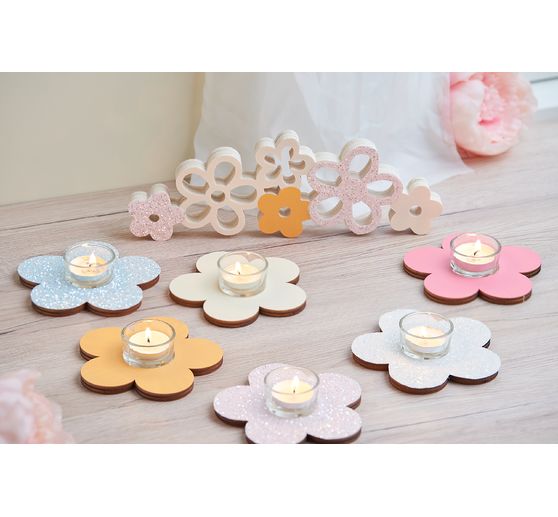 VBS Tea light jars "Flat", 12 pieces