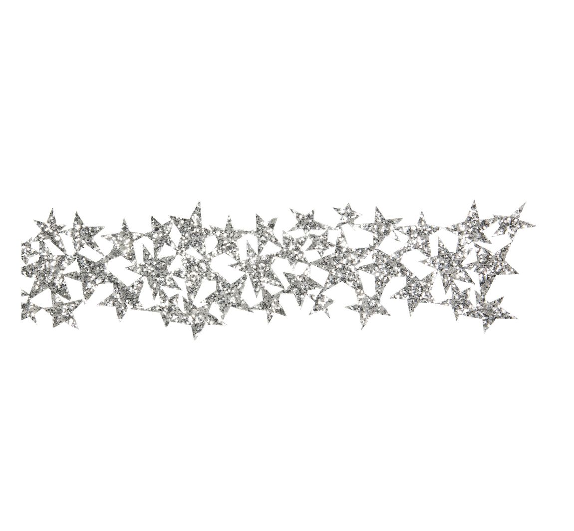 Glitterband "Stars" - Zilver