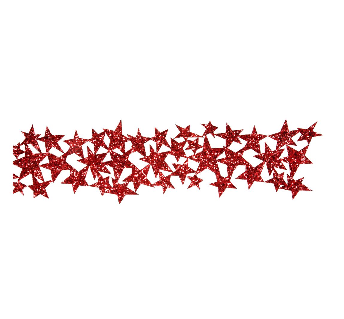 Glitterband "Stars" - Rood