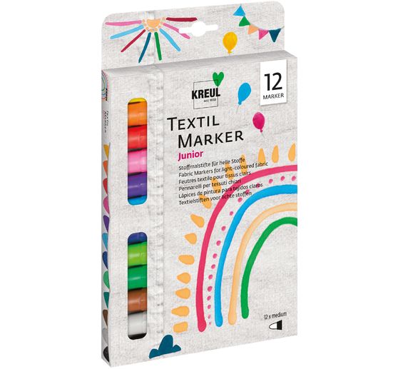 KREUL Textile Marker medium "Junior", set of 12