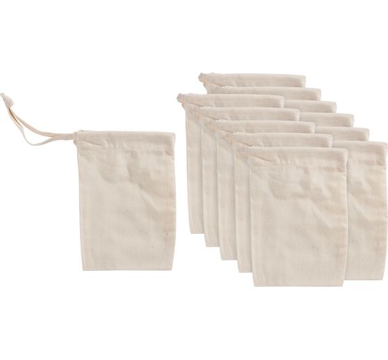 VBS Cotton bag "10 x 15 cm", 12 pieces