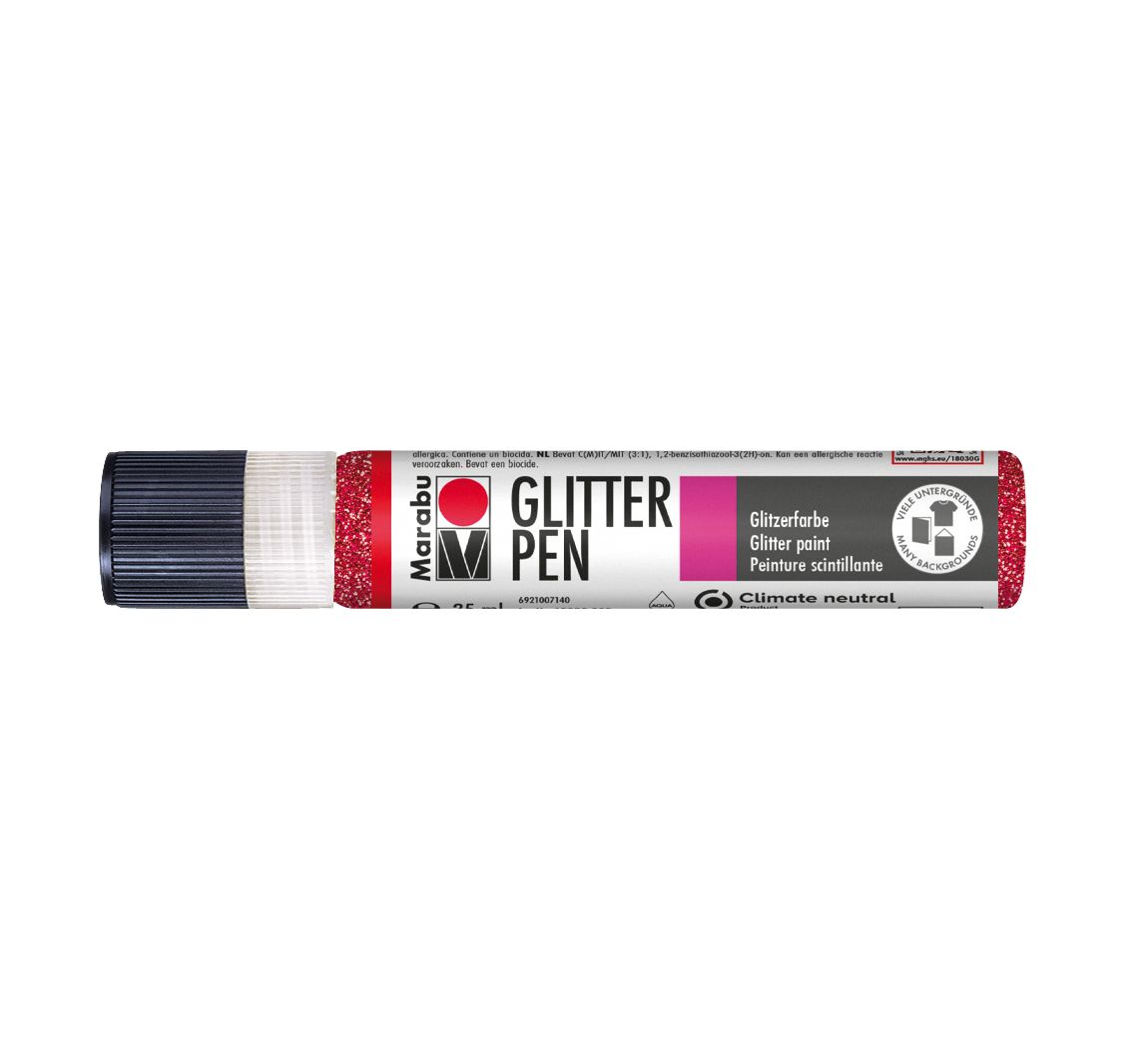 Marabu Glitter Pen - Glitter-Robijn